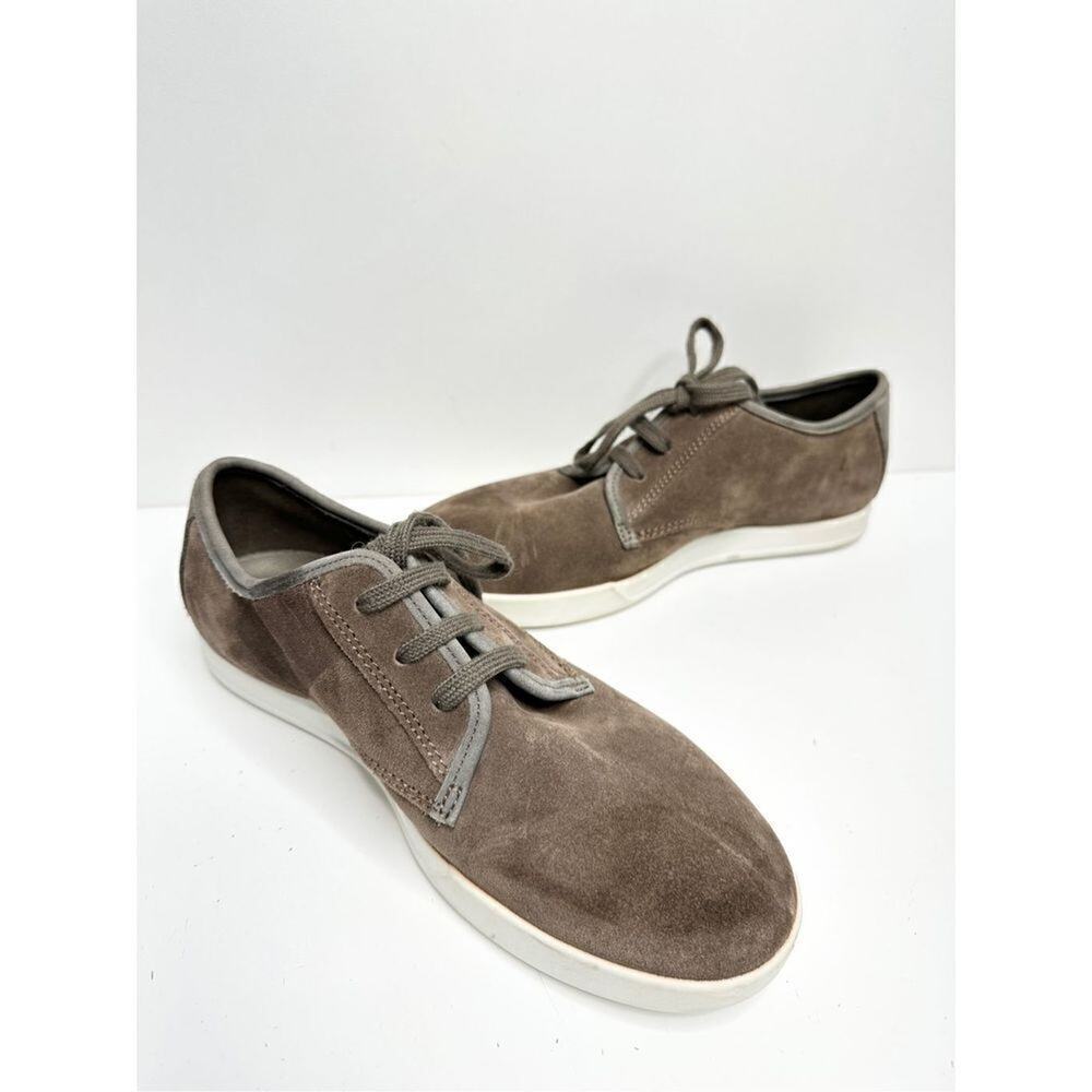 Ecco Shoes Mens Size 5 Collins 2.0 Brown Suede Lace‎ Up Sneakers - Picture 5 of 9